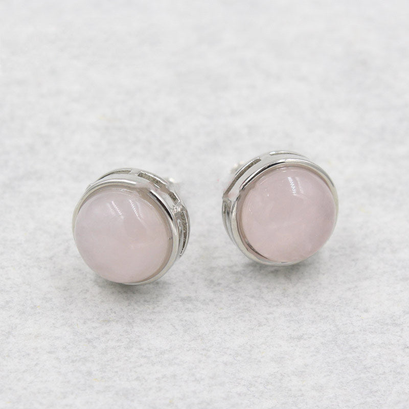 Natural Simplicity Half Round Stud Earrings