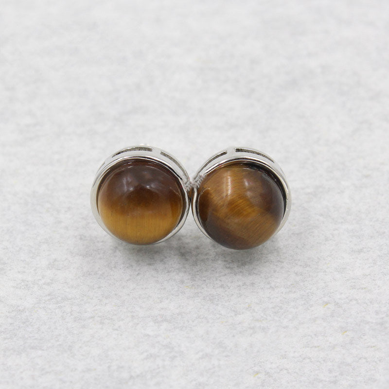 Natural Simplicity Half Round Stud Earrings