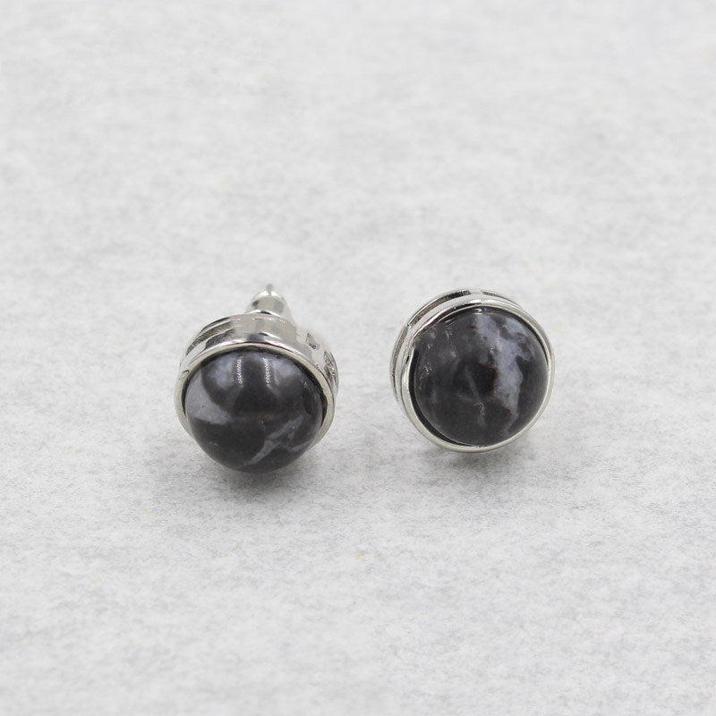 Natural Simplicity Half Round Stud Earrings