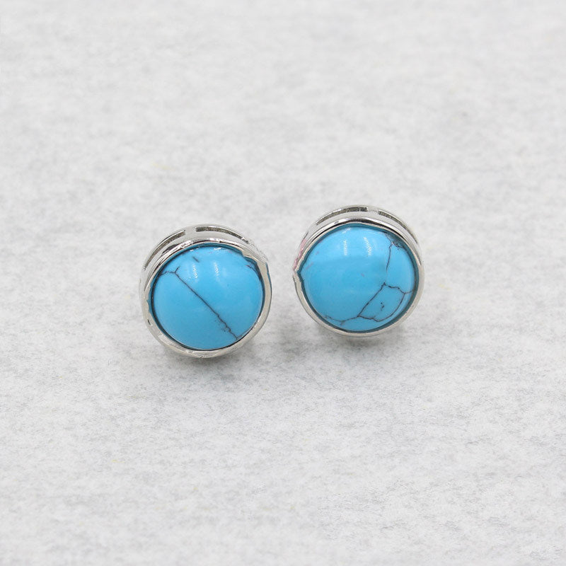 Natural Simplicity Half Round Stud Earrings