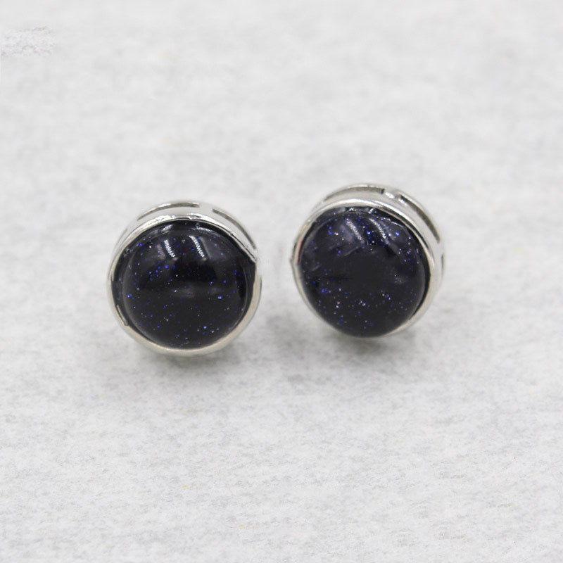 Natural Simplicity Half Round Stud Earrings