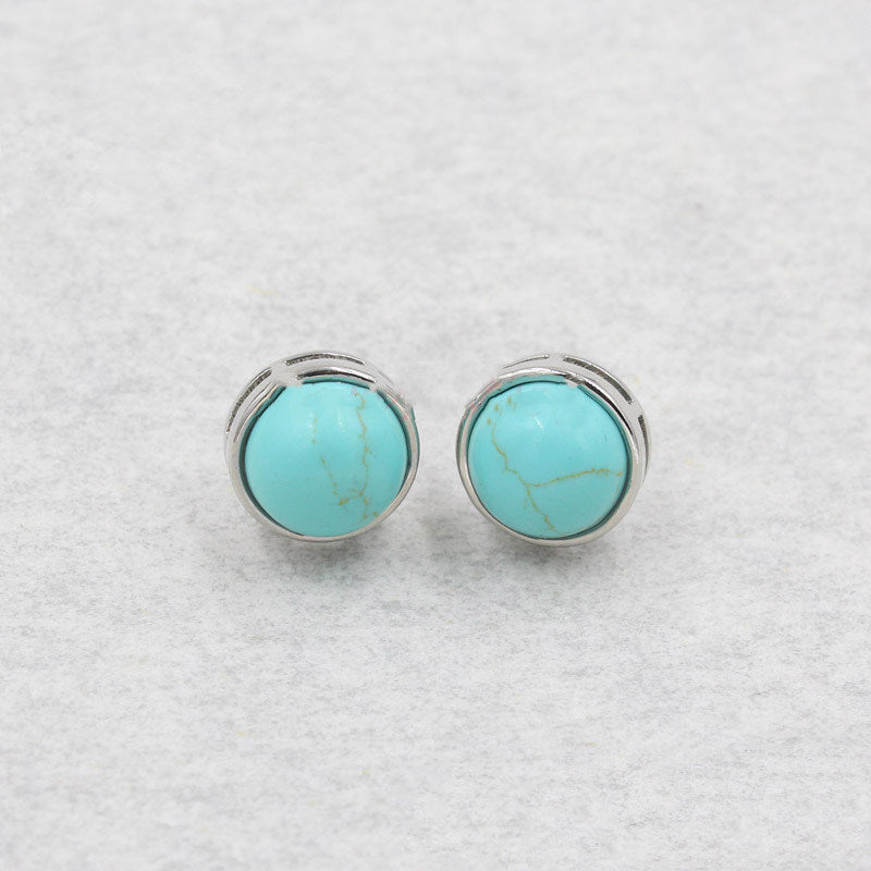 Natural Simplicity Half Round Stud Earrings