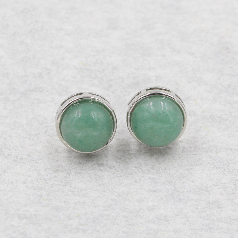 Natural Simplicity Half Round Stud Earrings