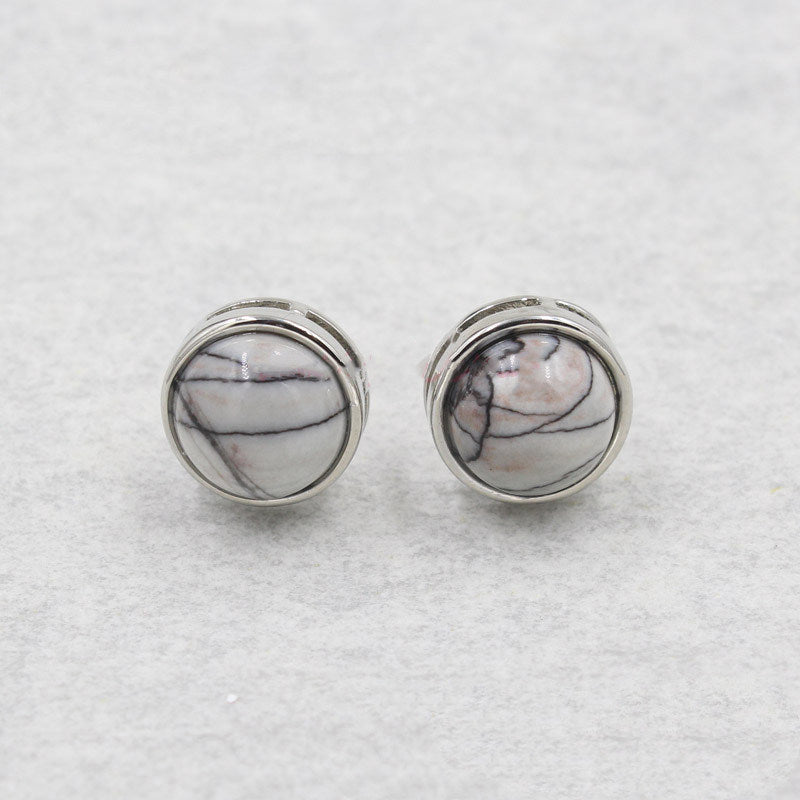 Natural Simplicity Half Round Stud Earrings