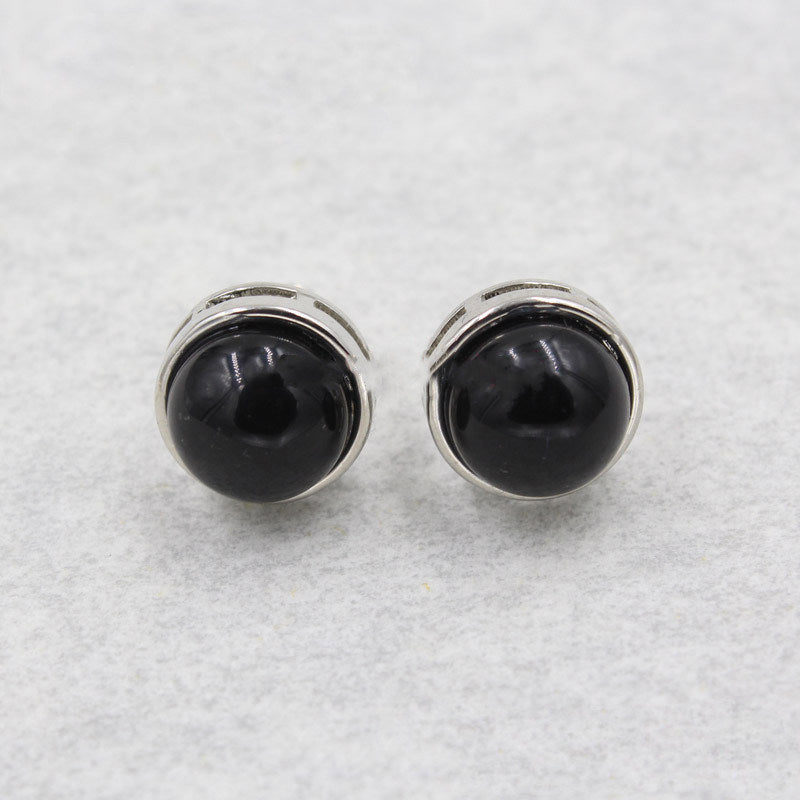 Natural Simplicity Half Round Stud Earrings