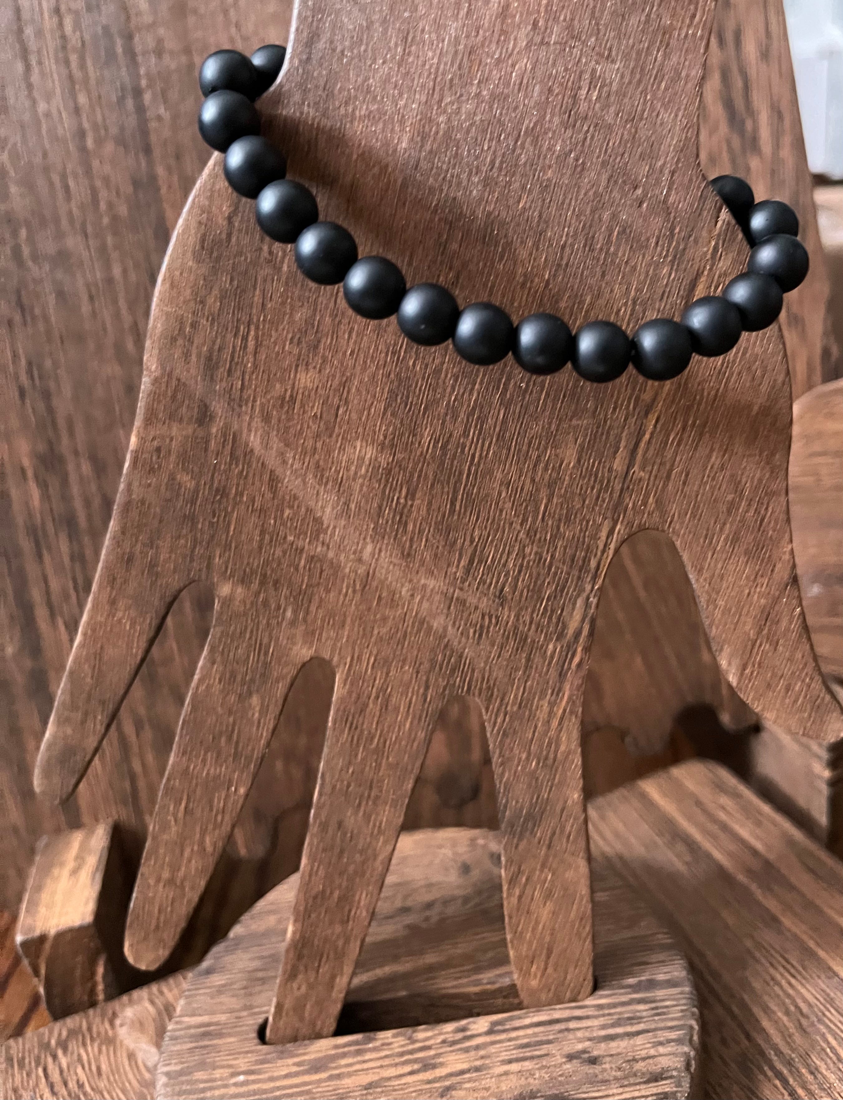 Black Matte Onyx Stone Bracelet