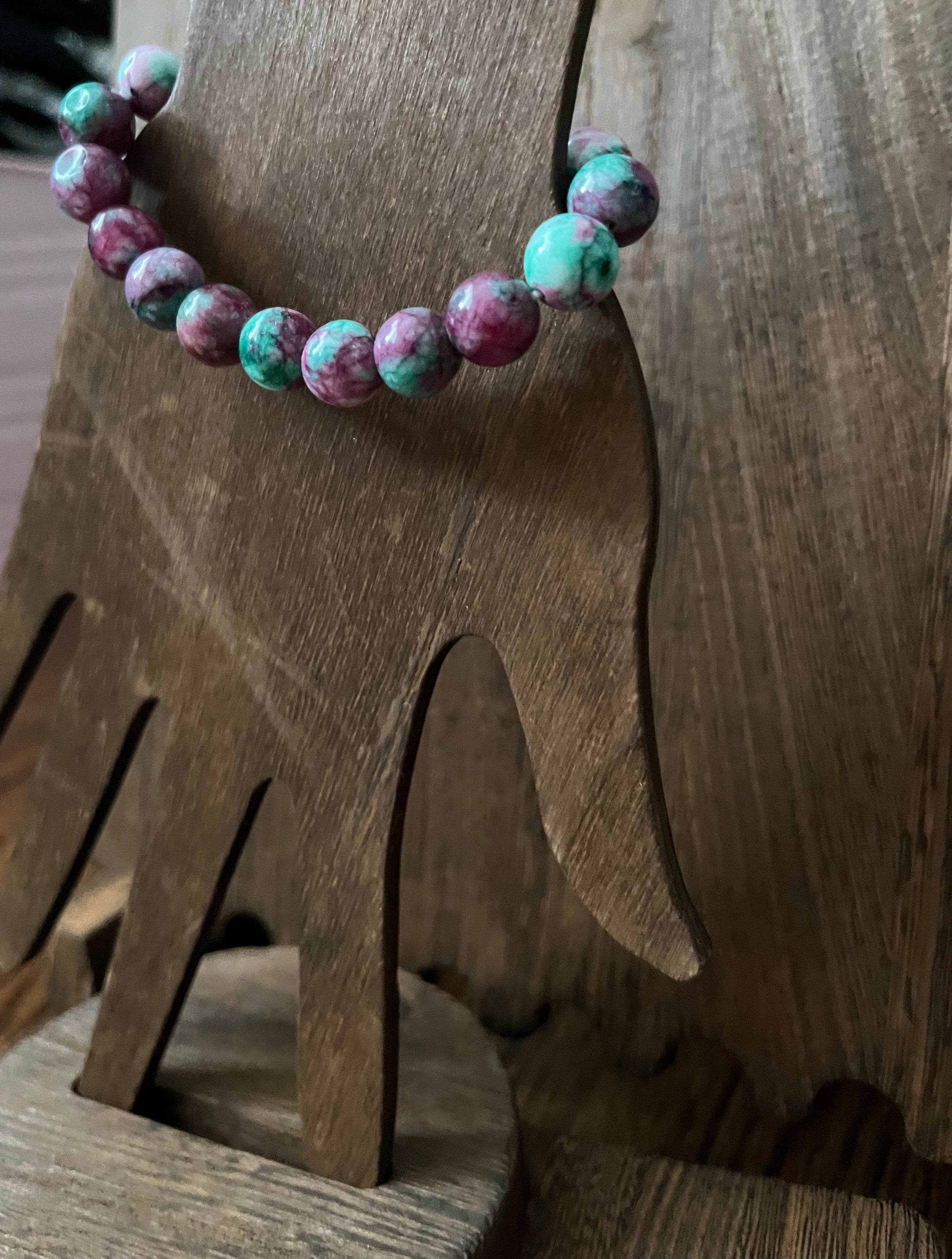 Ruby Zoisite Stone Bracelet