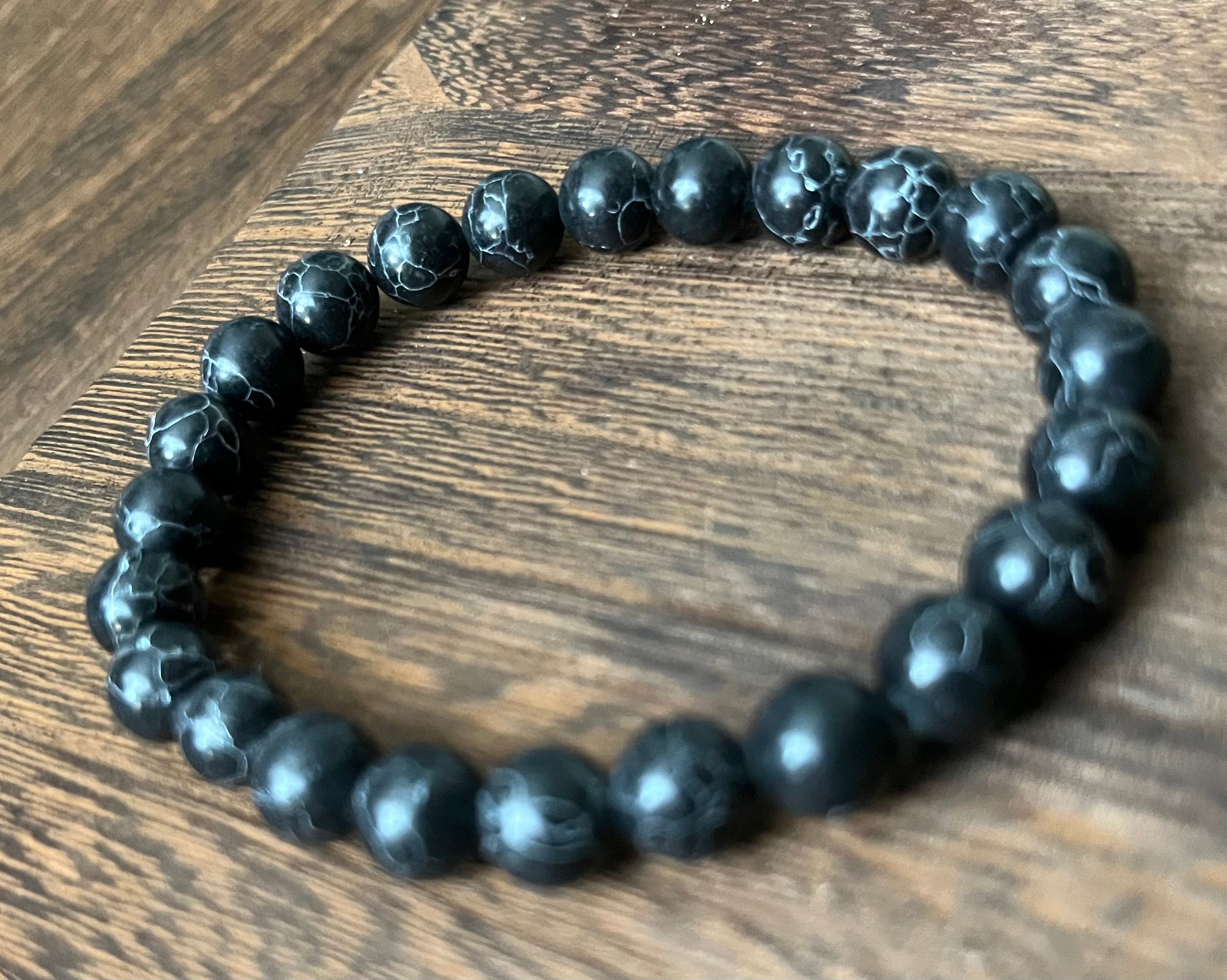 Black Turquoise Stone Bracelet