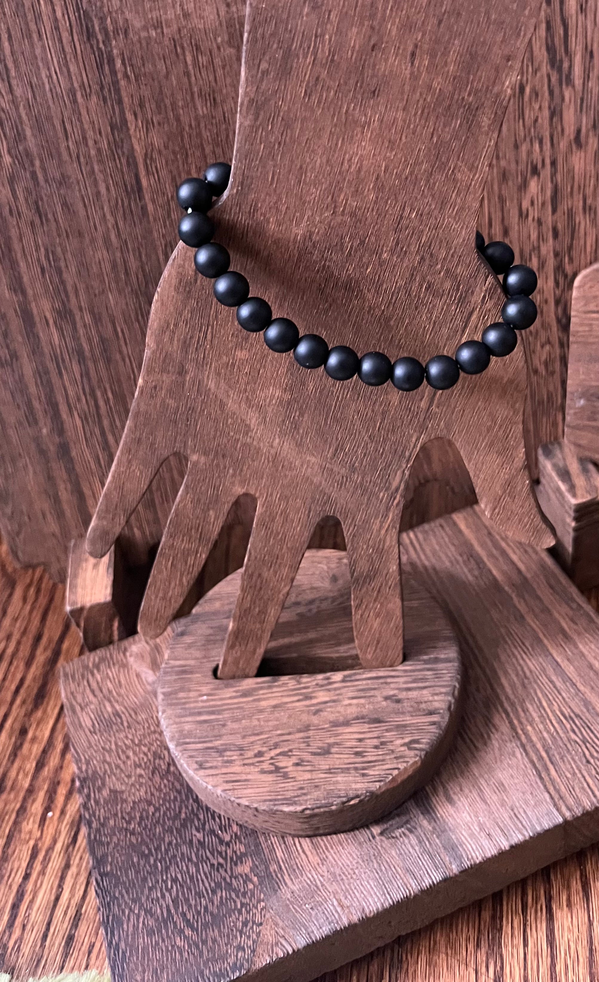 Black Matte Onyx Stone Bracelet