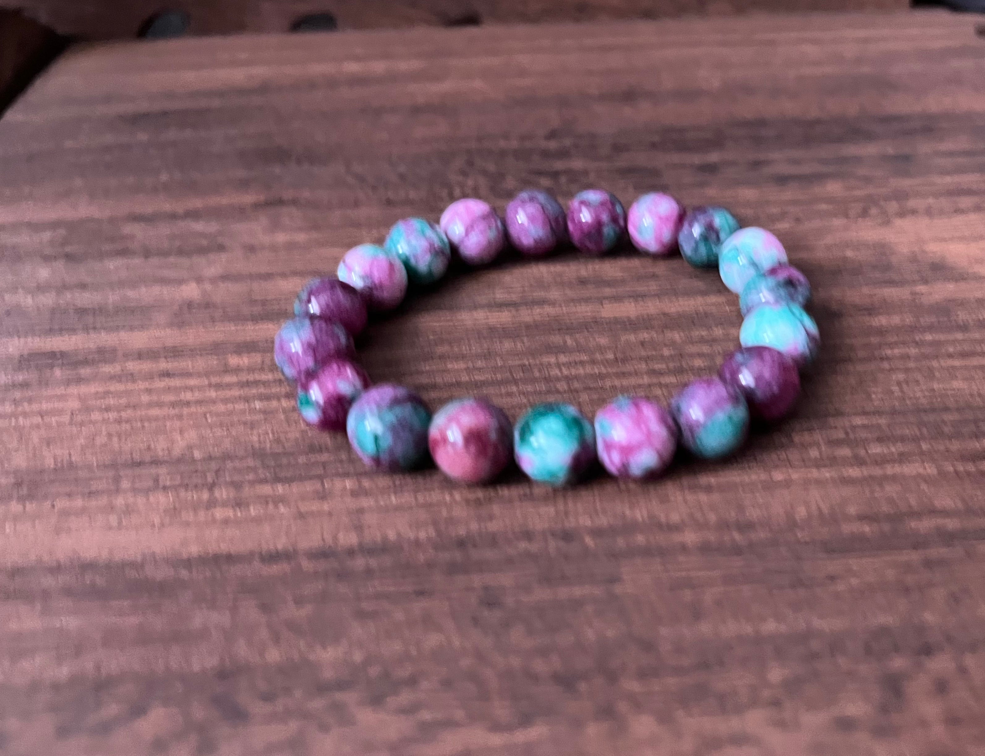 Ruby Zoisite Stone Bracelet