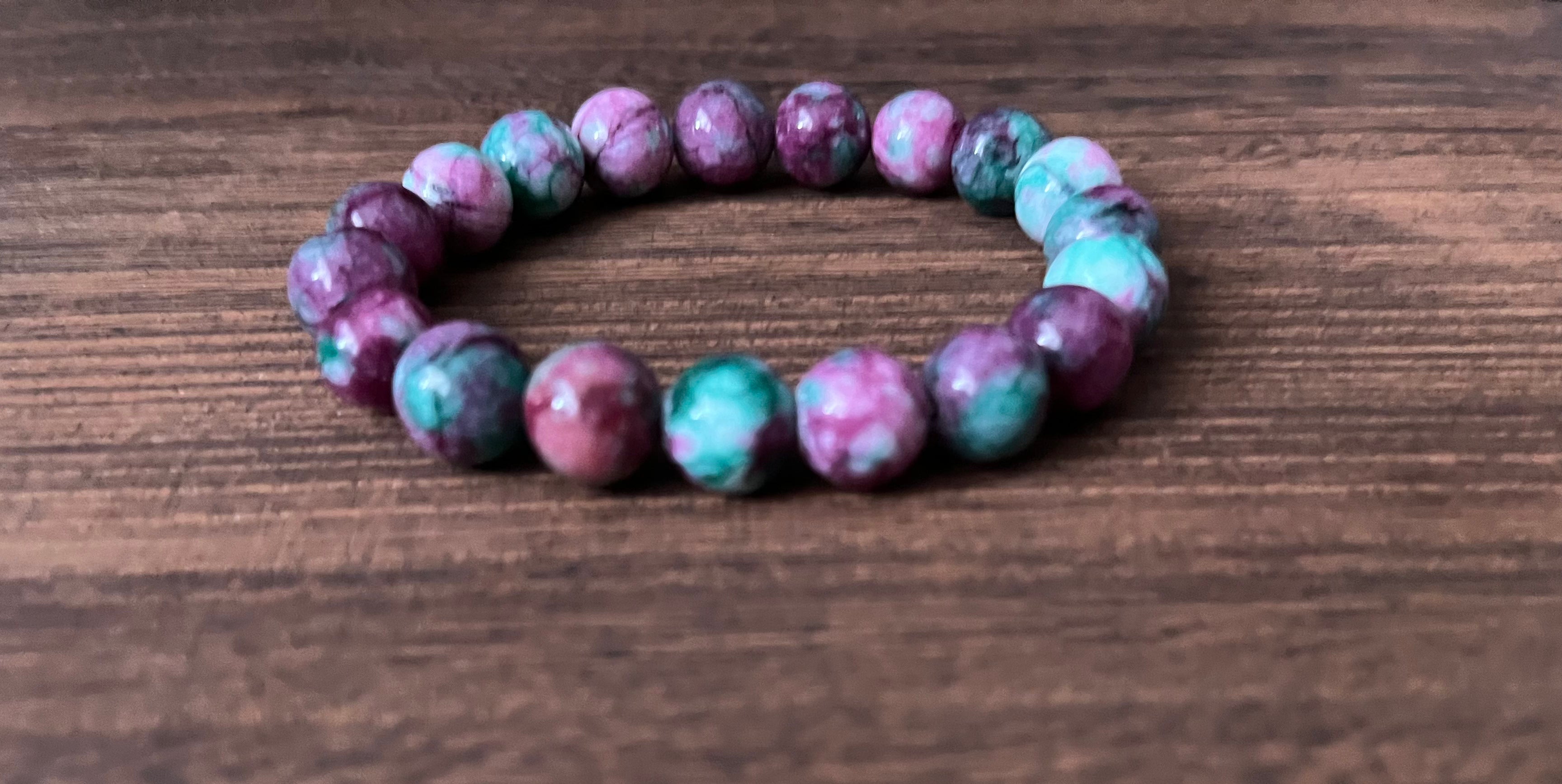 Ruby Zoisite Stone Bracelet