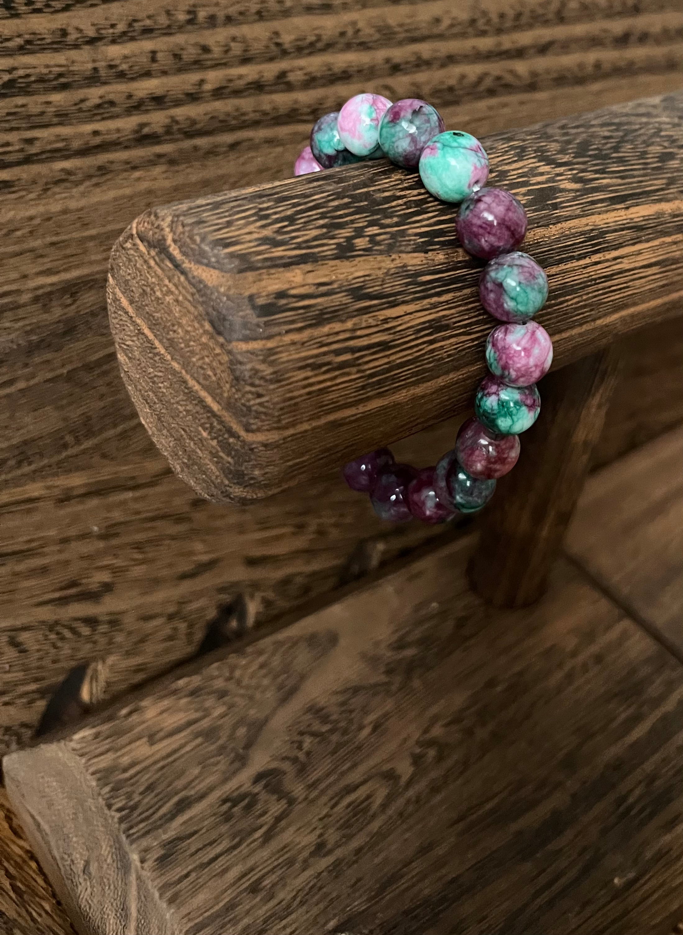 Ruby Zoisite Stone Bracelet