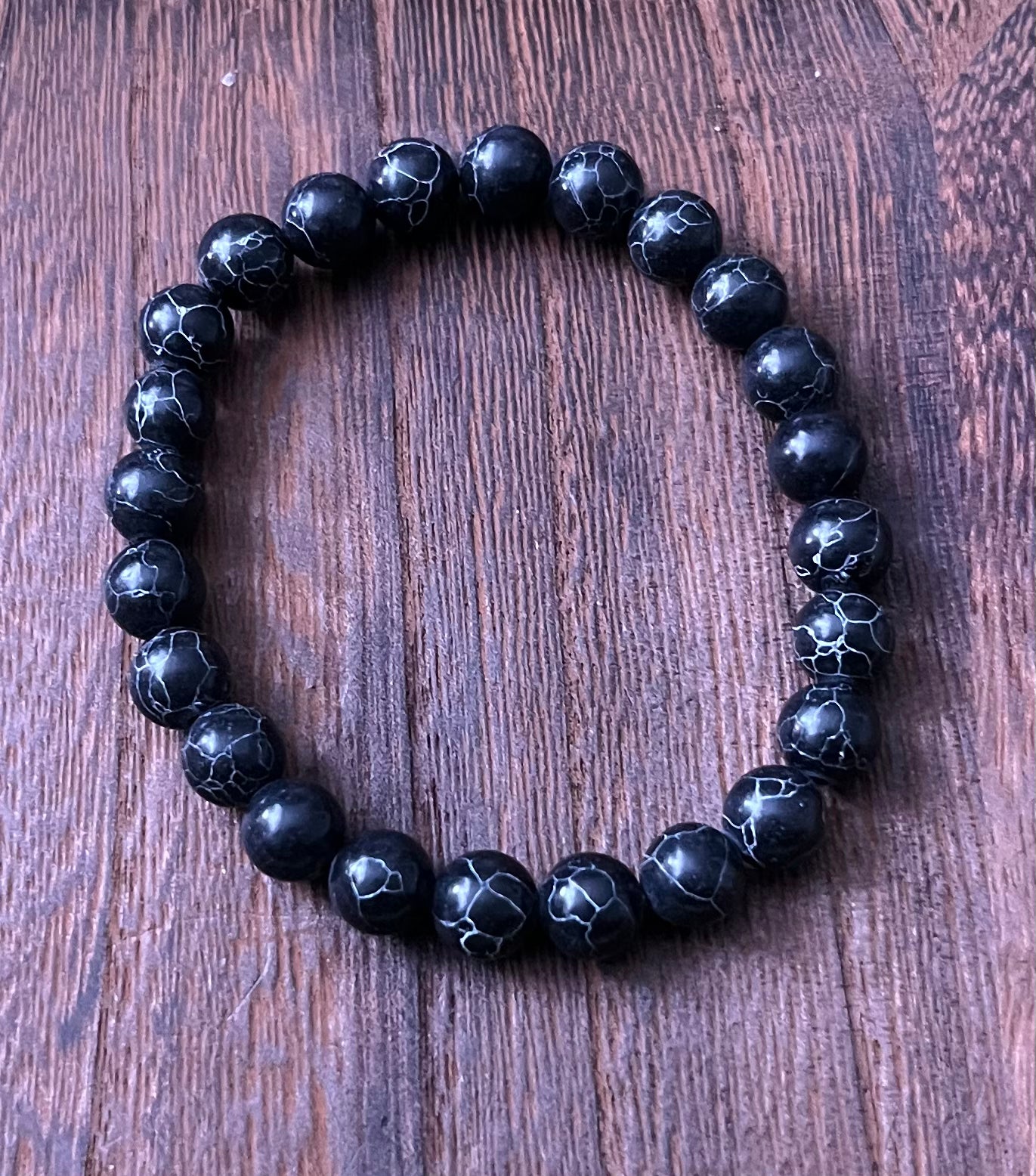 Black Turquoise Stone Bracelet