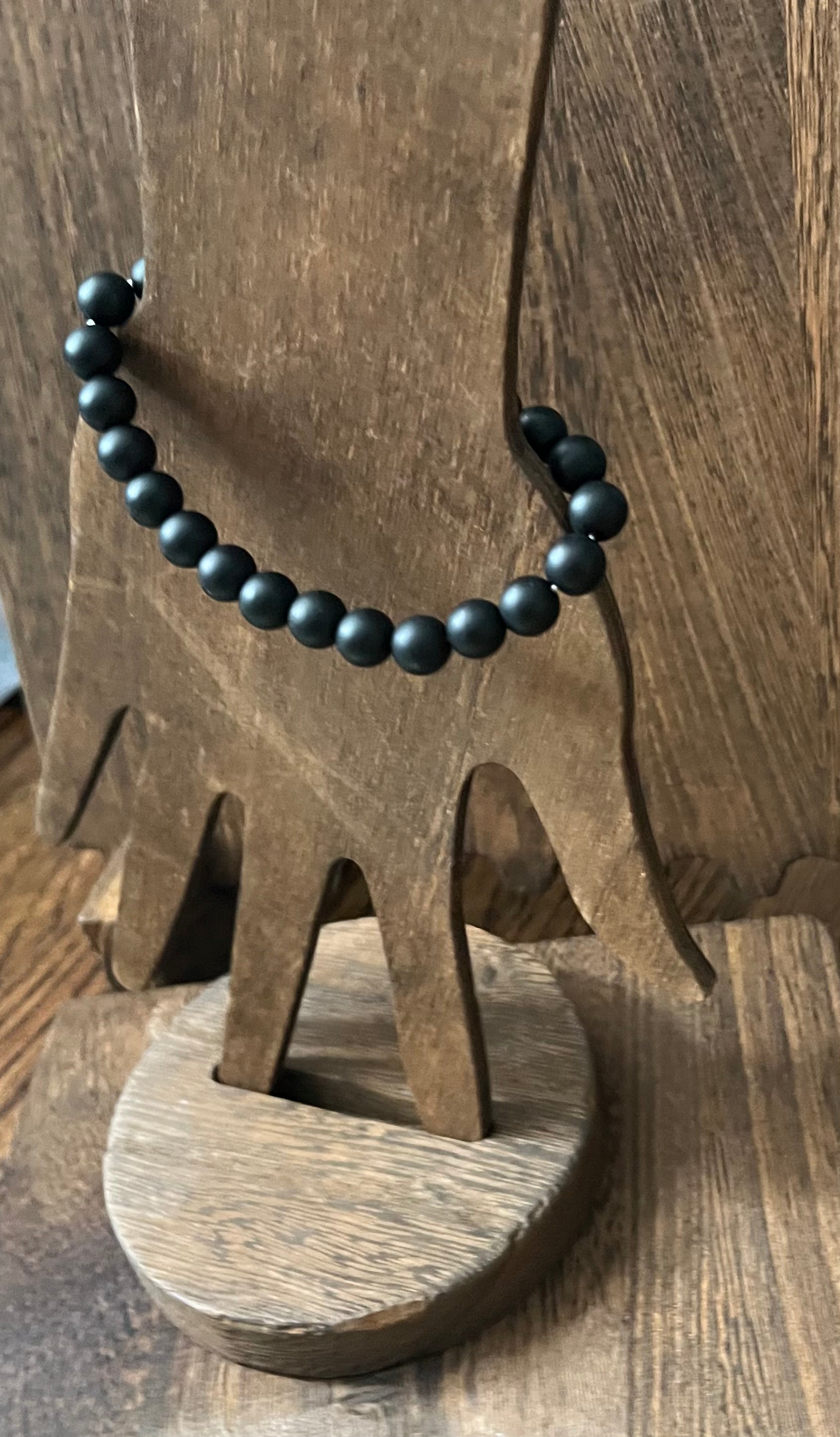 Black Matte Onyx Stone Bracelet