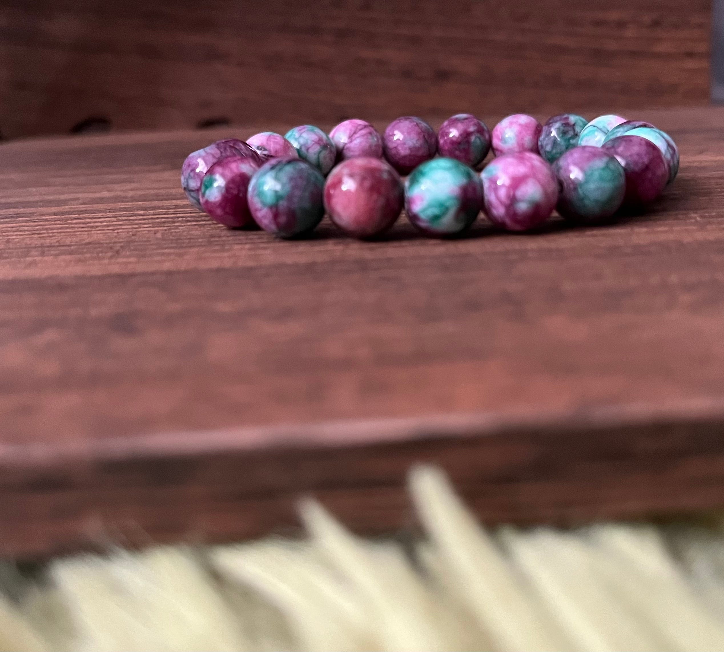 Ruby Zoisite Stone Bracelet